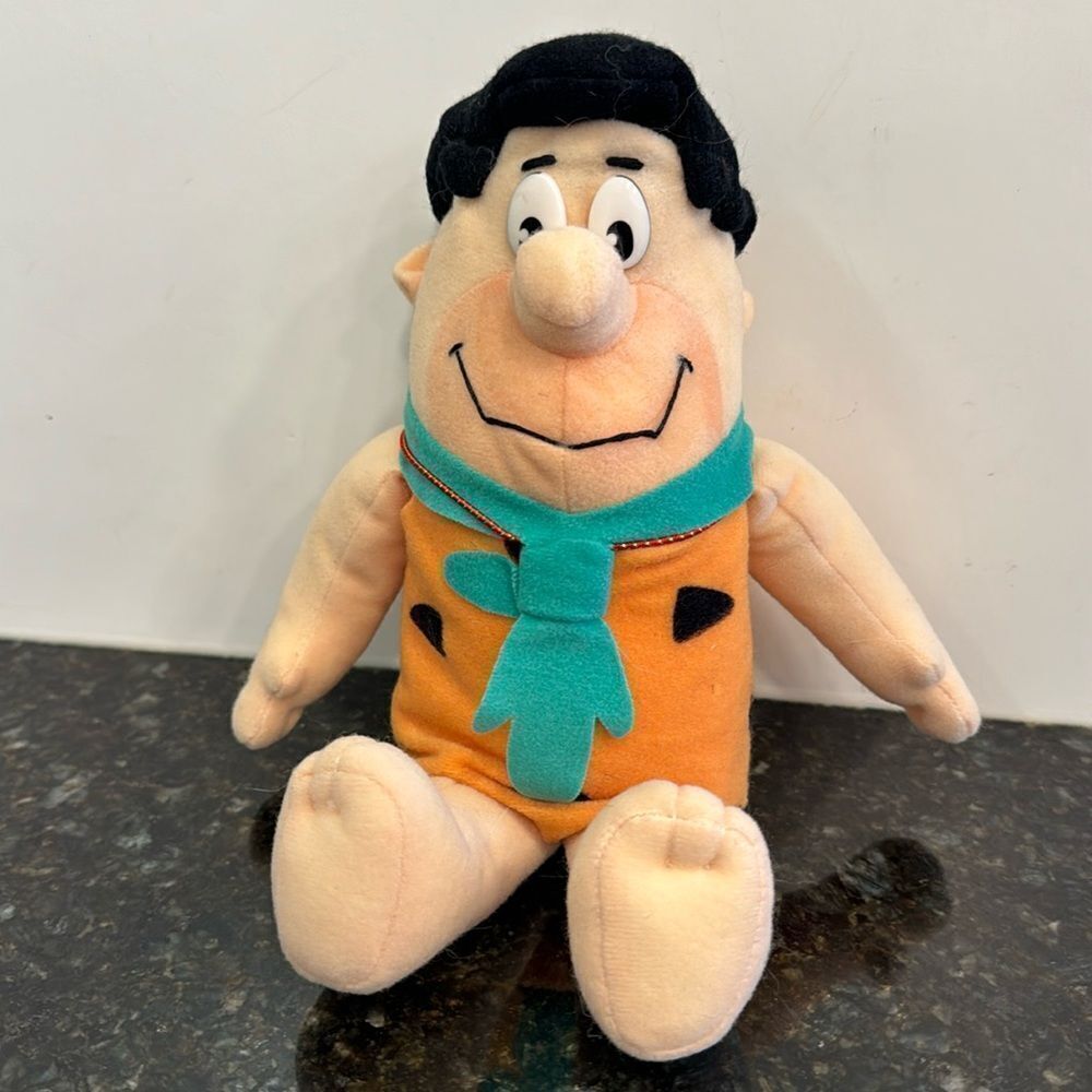 The Flintstones Fred Flintstone Plush Doll Hanna Barbera. Size 10”